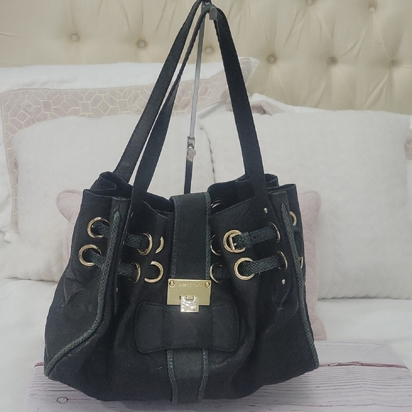 JIMMY CHOO Ramona Large Green Leather Bag - Picture 2 of 15